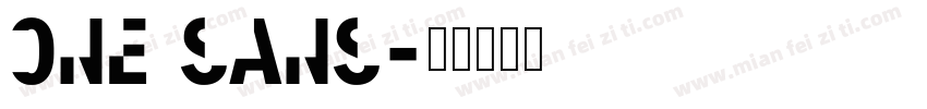 One Sans字体转换